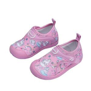 Dimerryi Kid Water Shoes Pink Lightweight Quick-Dry Non-Slip Beach Pool